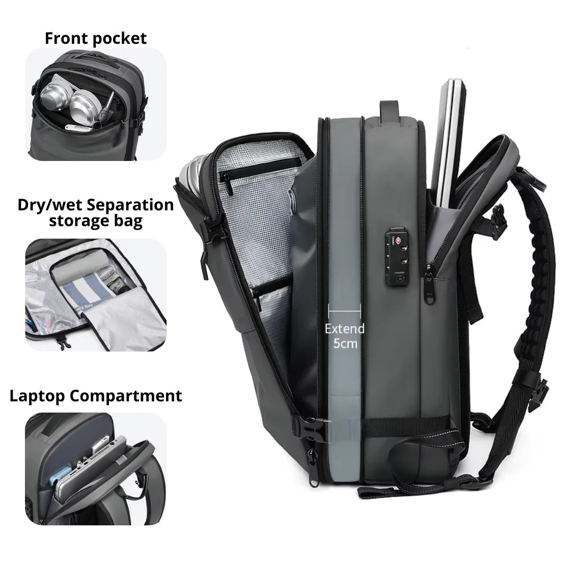 AlphaClothing® Travel Backpack - Alpha Clothing